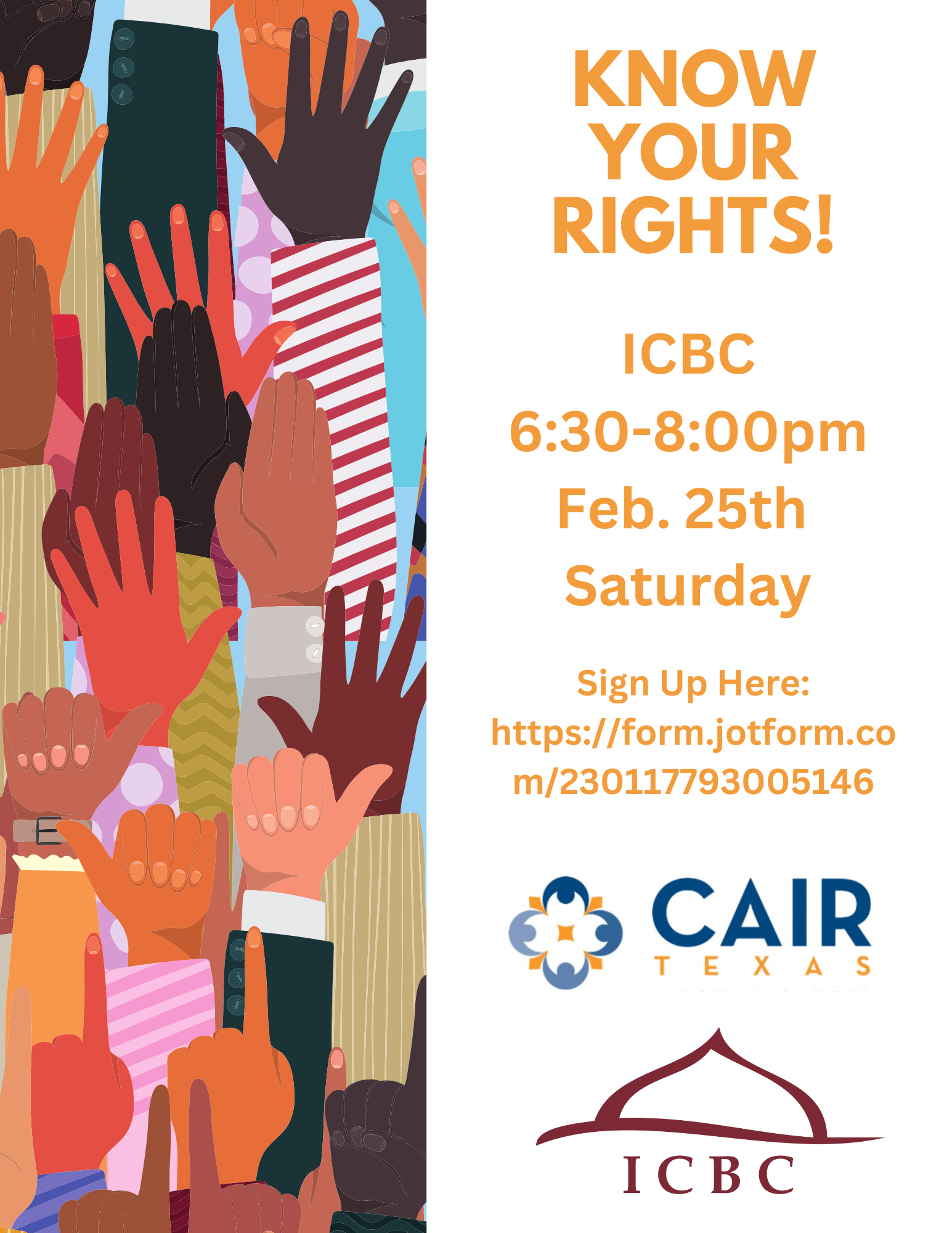 Know Your Rights Workshop  -  ICBC Feb.25th