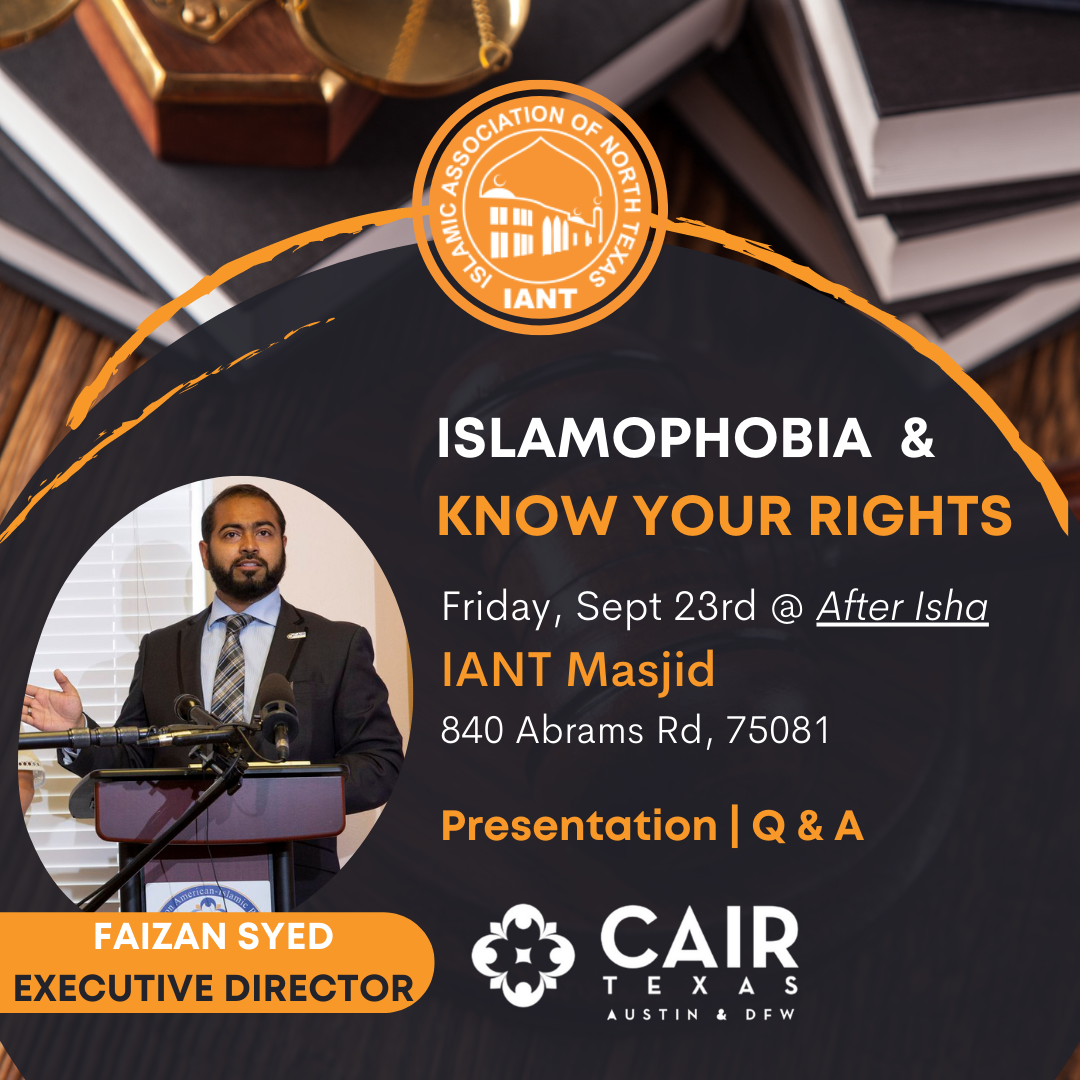 IANT Islamophobia and Know Your Rights Workshop